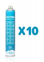Кислородный баллончик "OXYOMi" (17 литров) для дыхания 10 шт - Концентраторы кислорода для дыхания, оборудование для приготовления кислородных коктейлей и ингредиенты